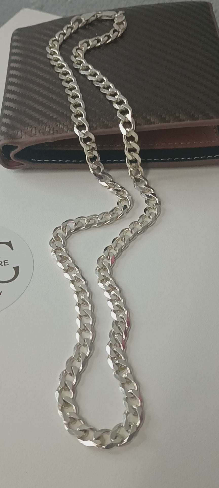 Cadena de Eslabones Cubanos en Plata 925