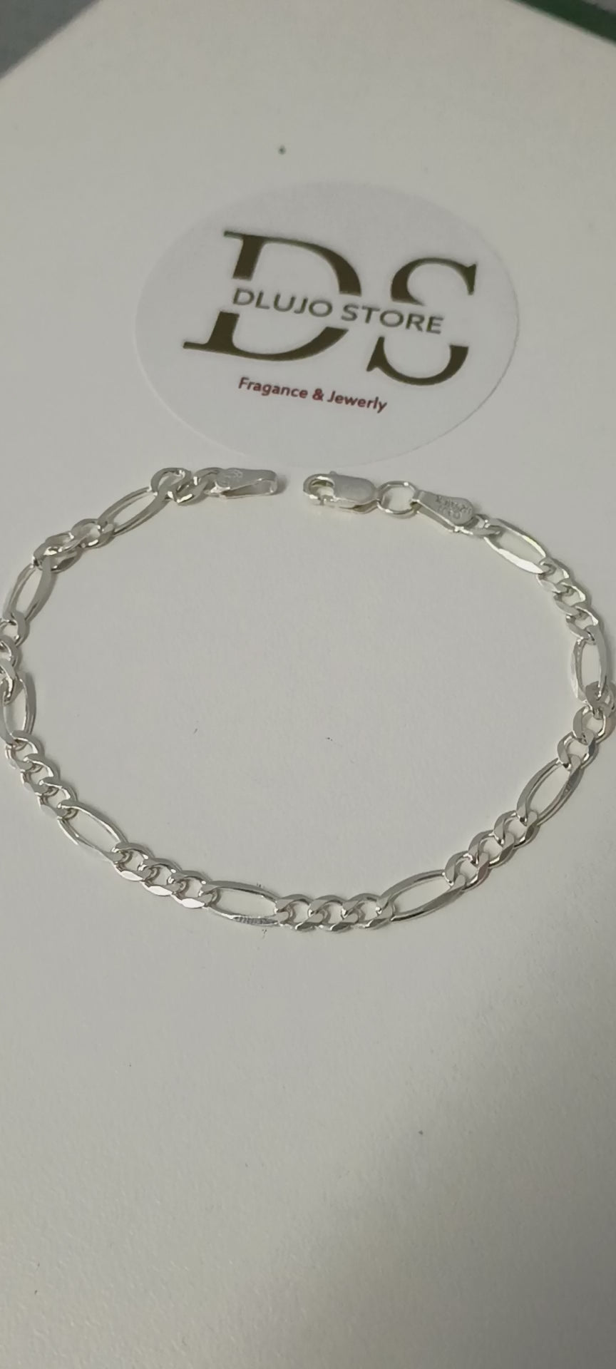 Pulsera Figaro en Plata de Ley 925