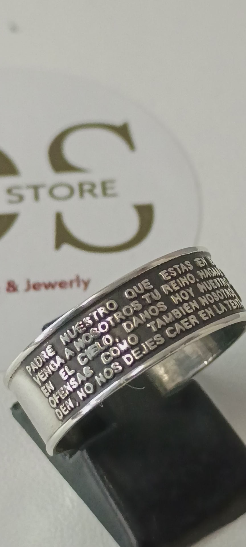 Anillo Oración “Padre Nuestro” en Plata de Ley 925