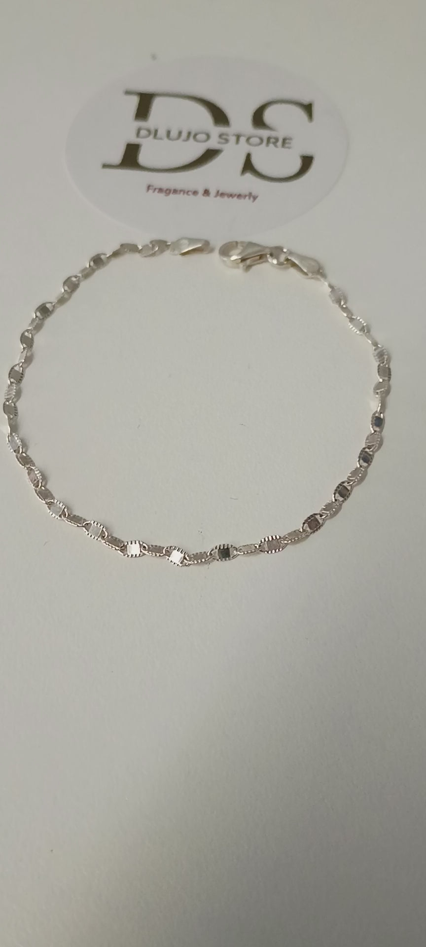 Flat Faceted Sailor Bracelet in 925 Sterling Silver