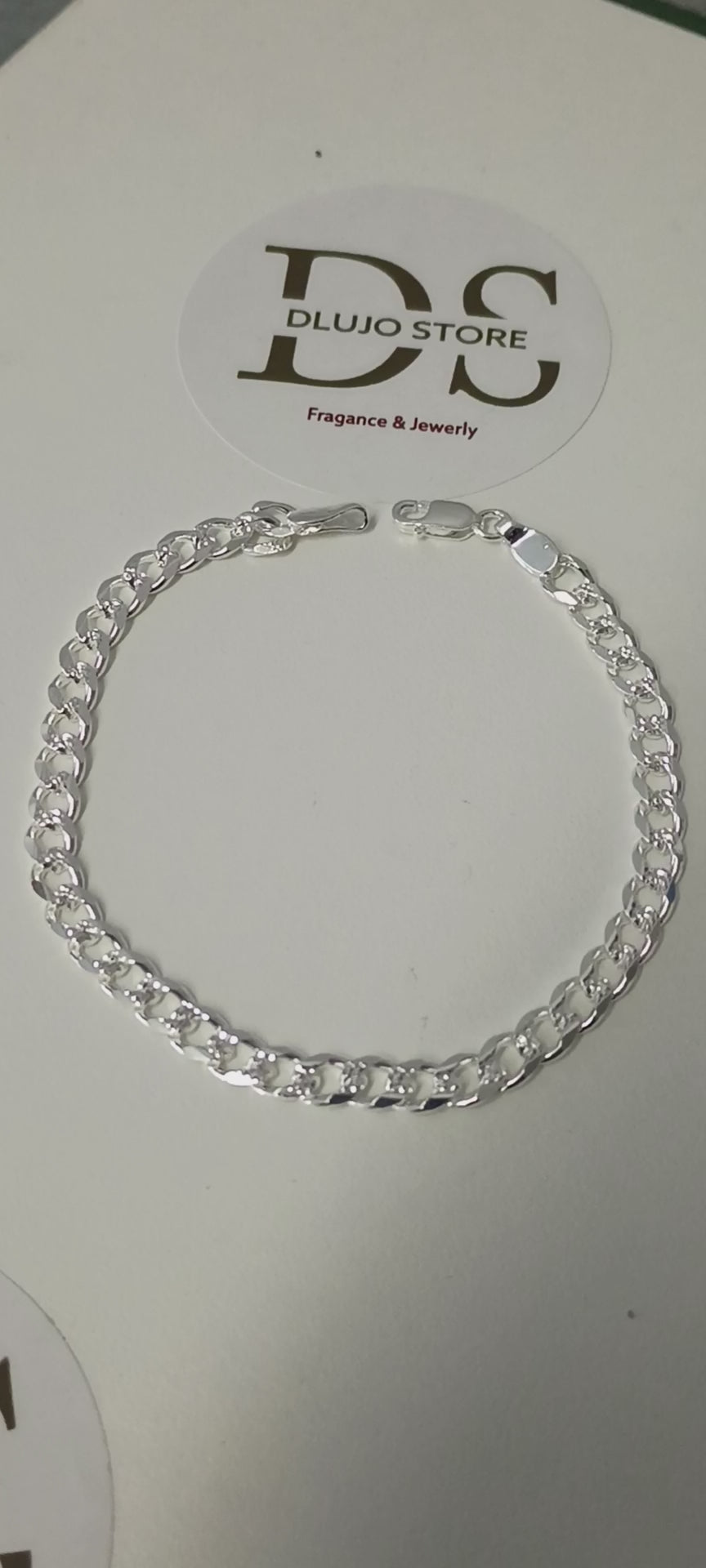 Pulsera Estilo Cubano Diamantado en Plata de Ley 925