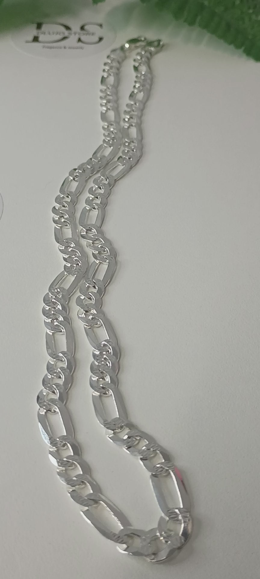 Cadena Fígaro Texturizada en Plata 925
