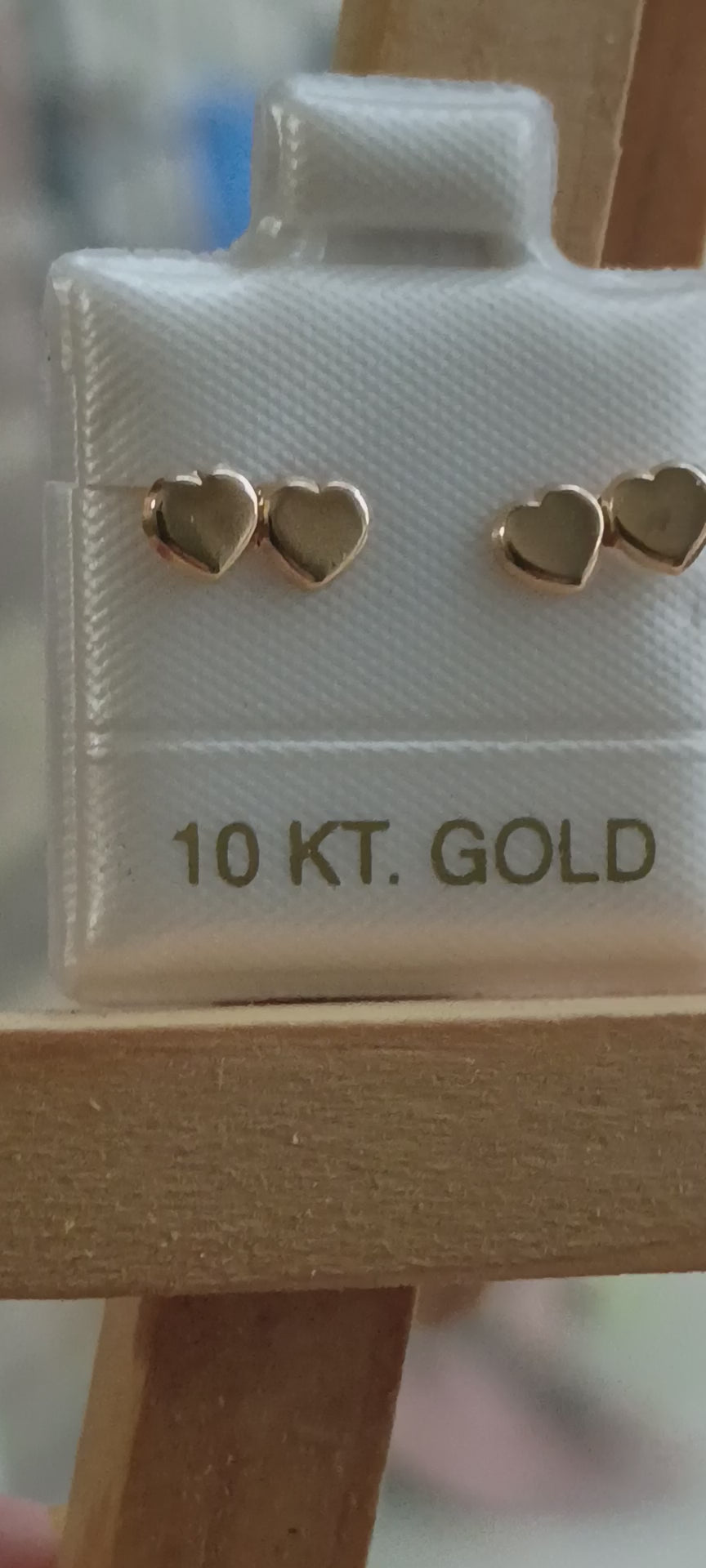 Aretes de Corazón Doble en Oro 10K