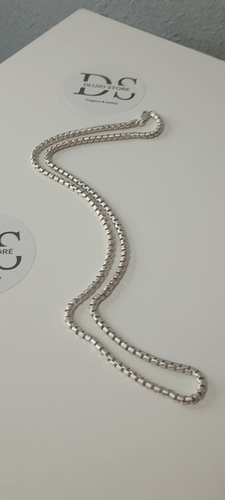 Cadena de Caja Redonda (Veneciana) en Plata 925