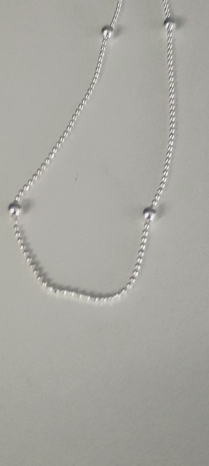 Cadena Liviana de Bolitas en Plata 925