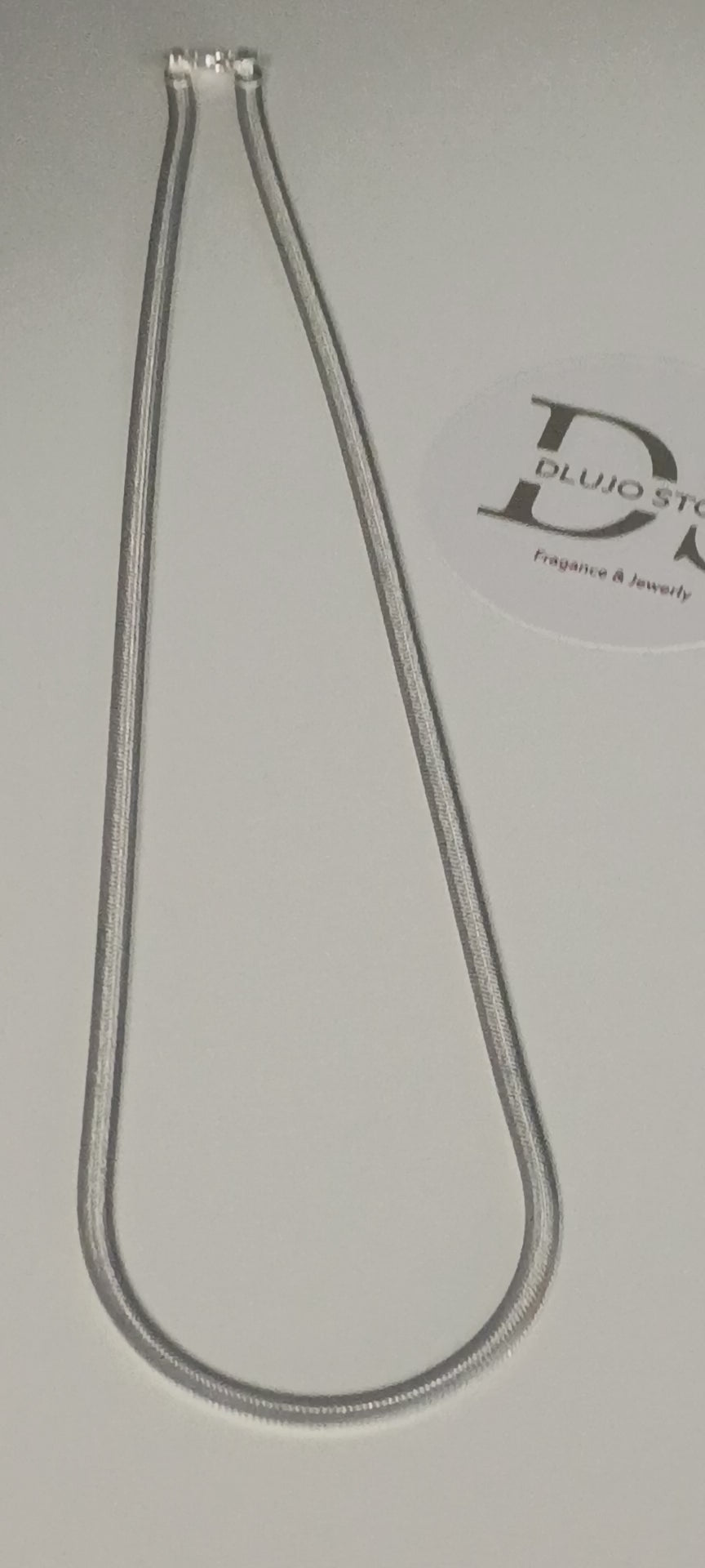 Cadena Plana Estilo Serpiente en Plata 925