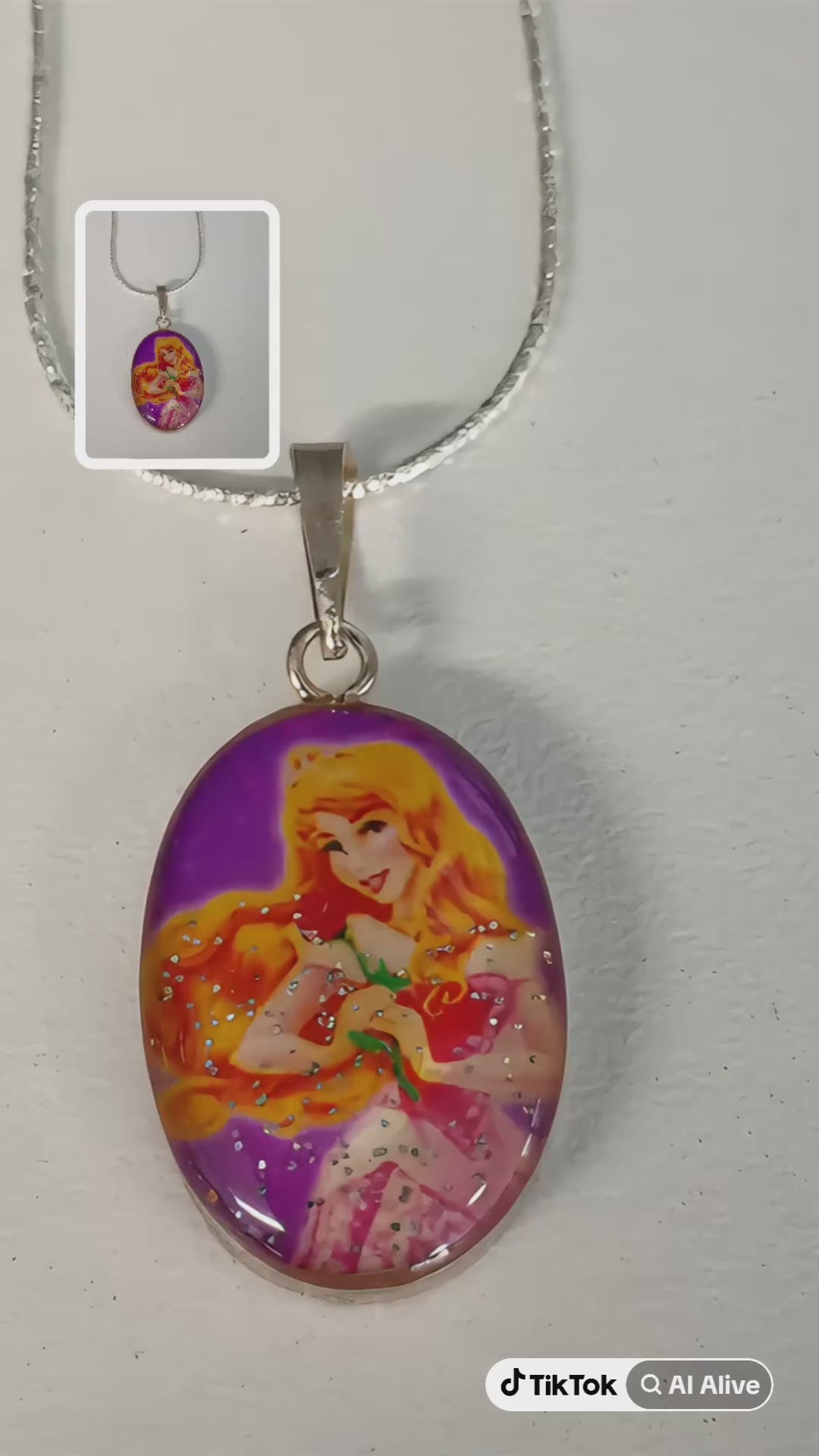 Collar Princesa Aurora en Plata 925