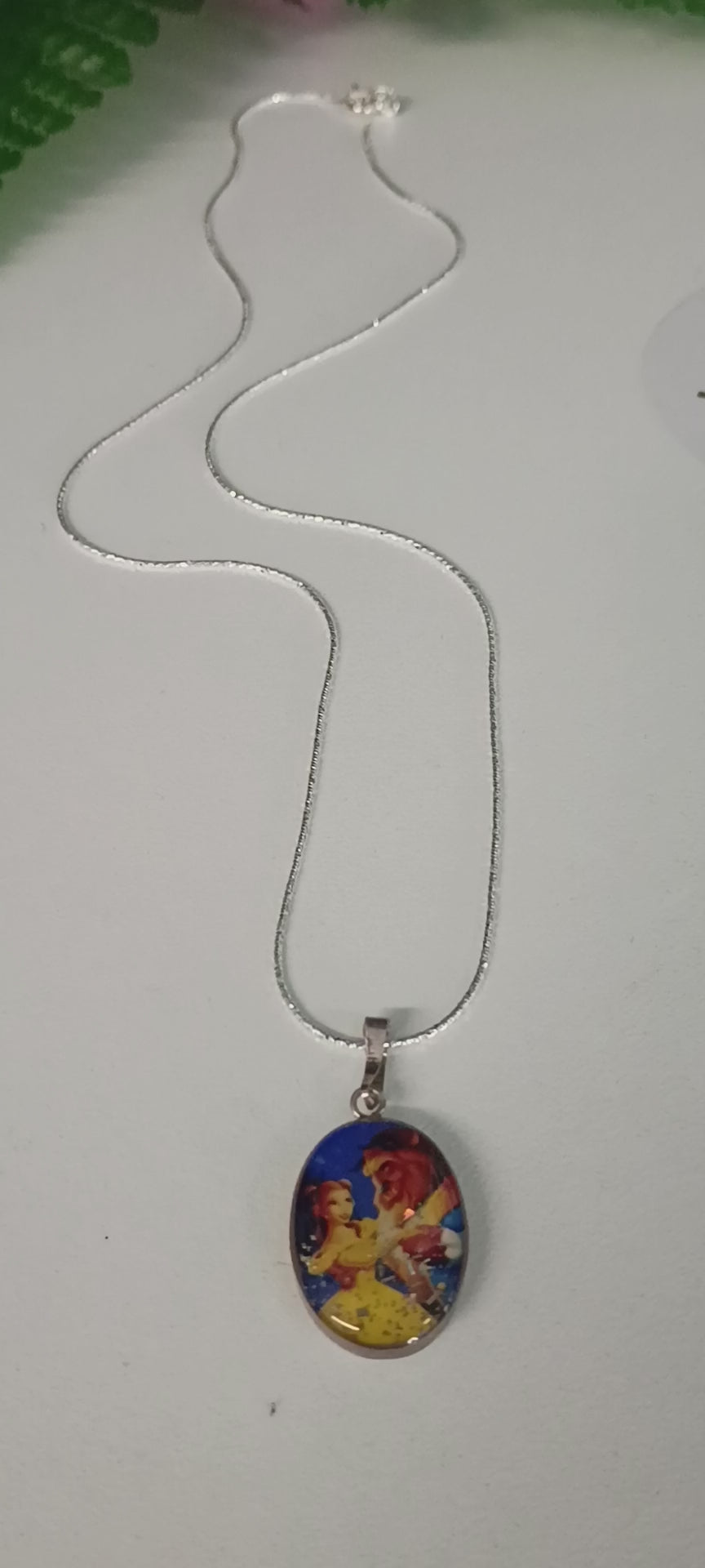 Collar “Eterno Romance” La Bella y la Bestia en Plata 925