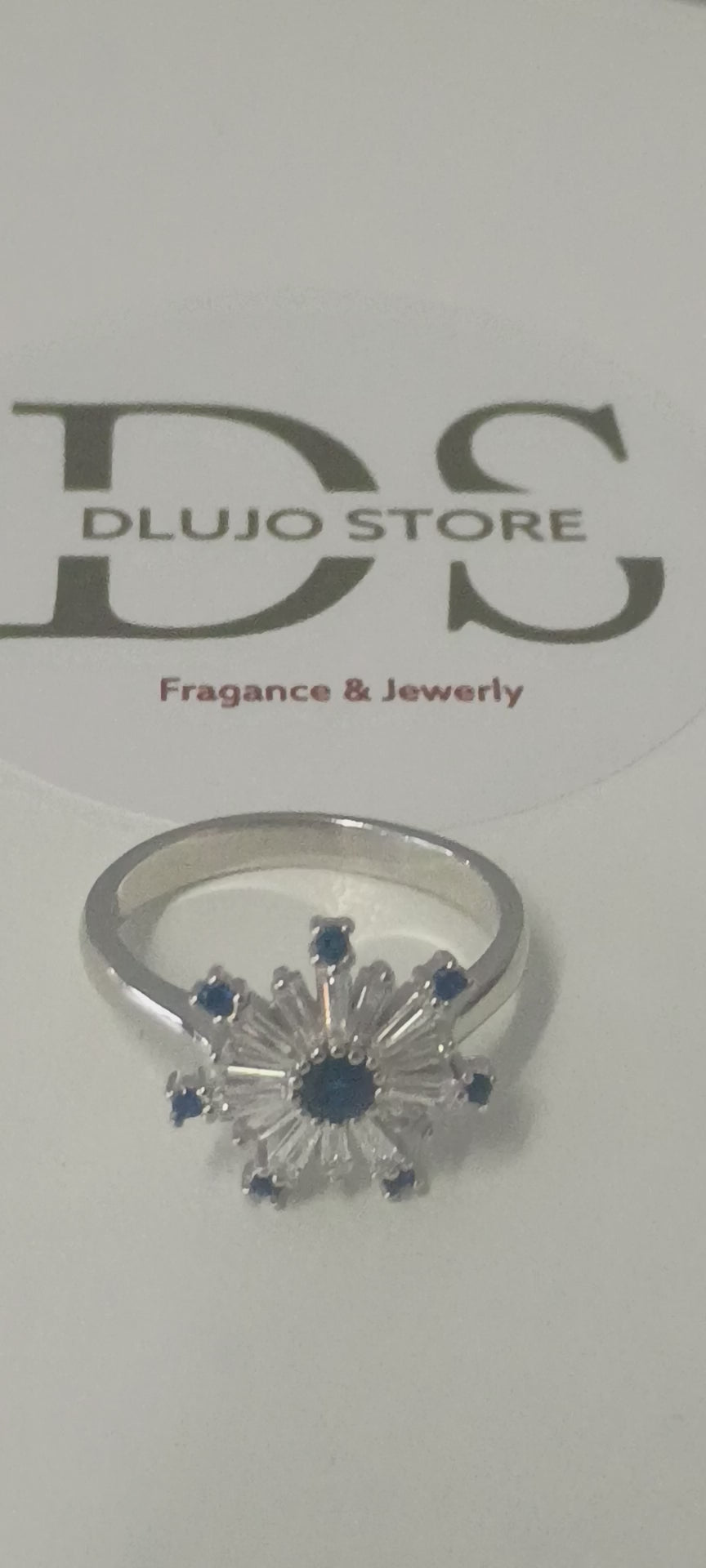 “Winter Sparkle” Ring in 935 Sterling Silver