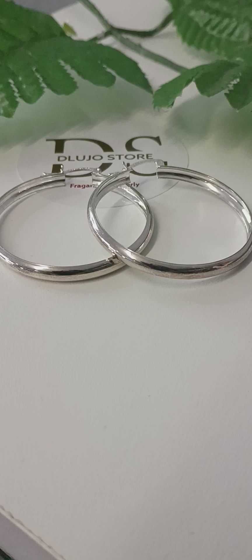 “Tubular Bold” Hoop Earrings in 925 Sterling Silver – 4 cm