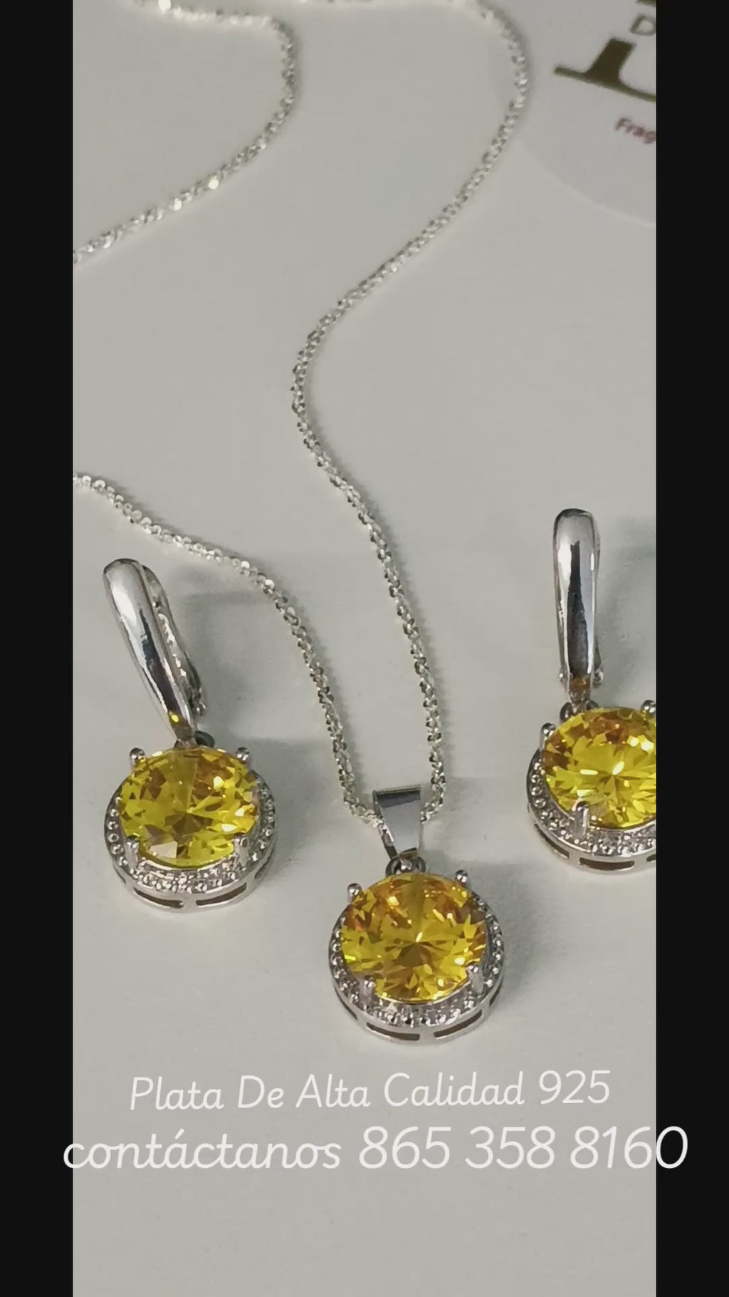 Set de Circonia Amarilla en Plata 925