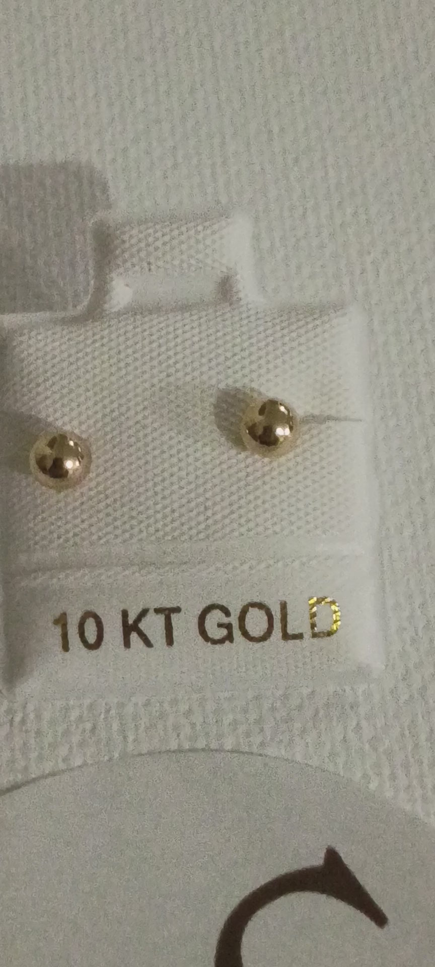 Aretes de Bola en Oro 10K