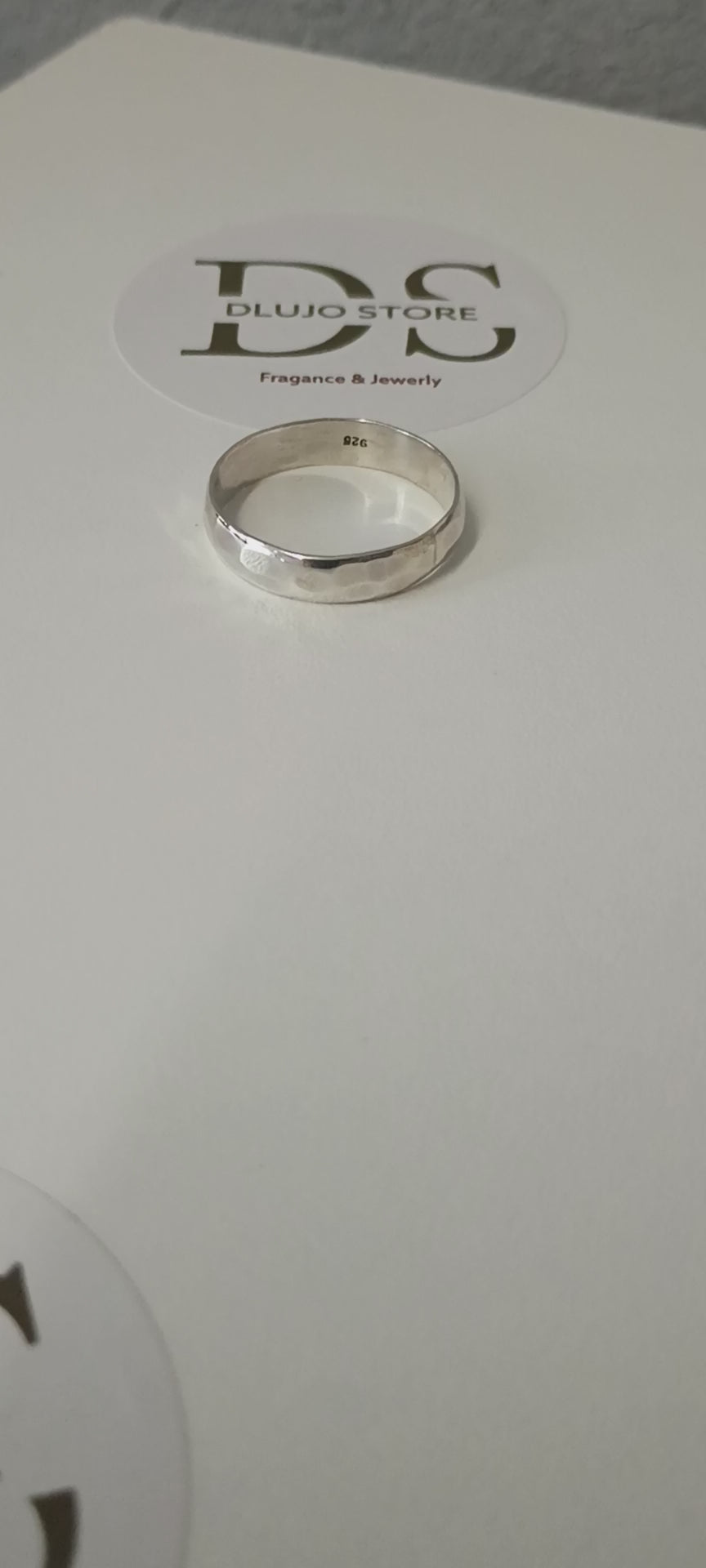 Wedding ring “Hammered Finish” in 925 Sterling Silver