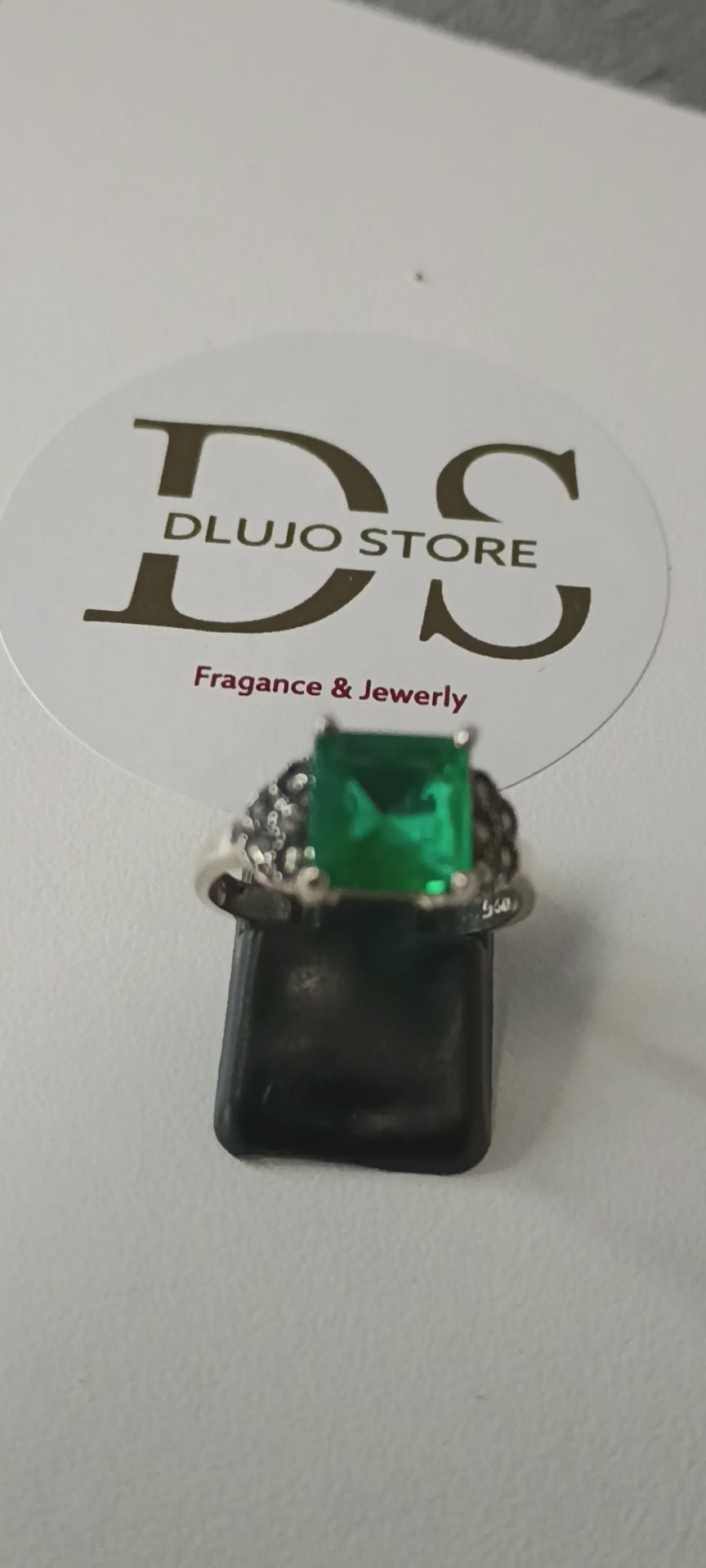 Emerald Prism Ring in 925 Sterling Silver