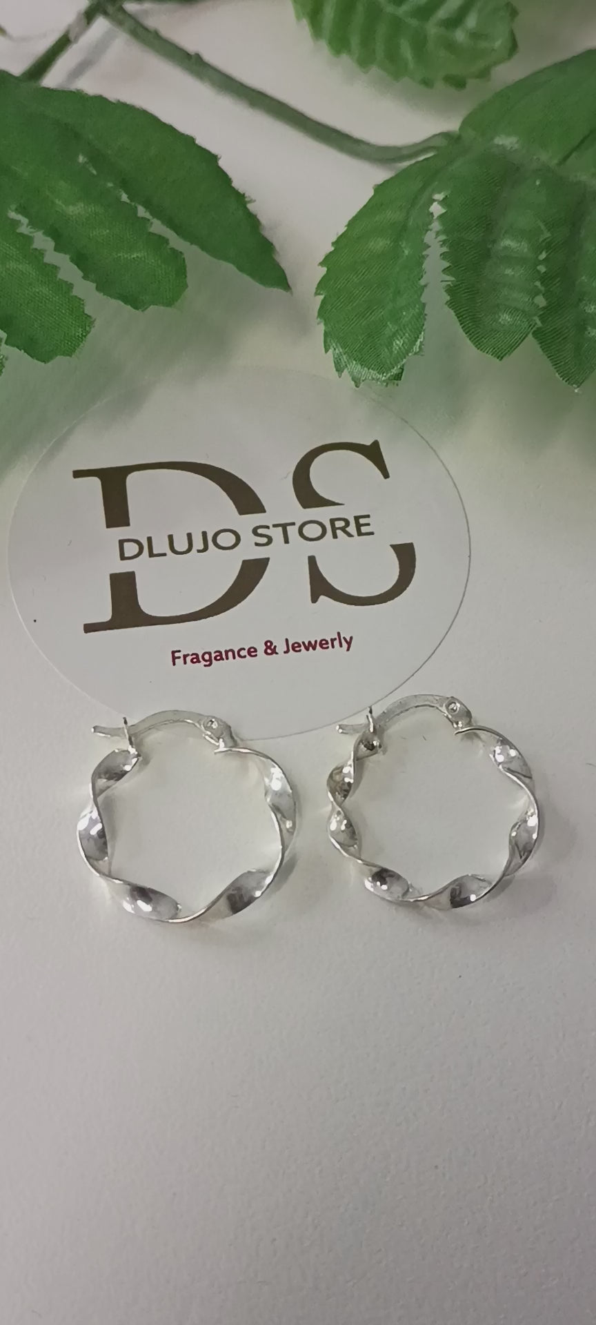 “Twist Robbinson” Hoop Earrings in 925 Sterling Silver – 2 cm