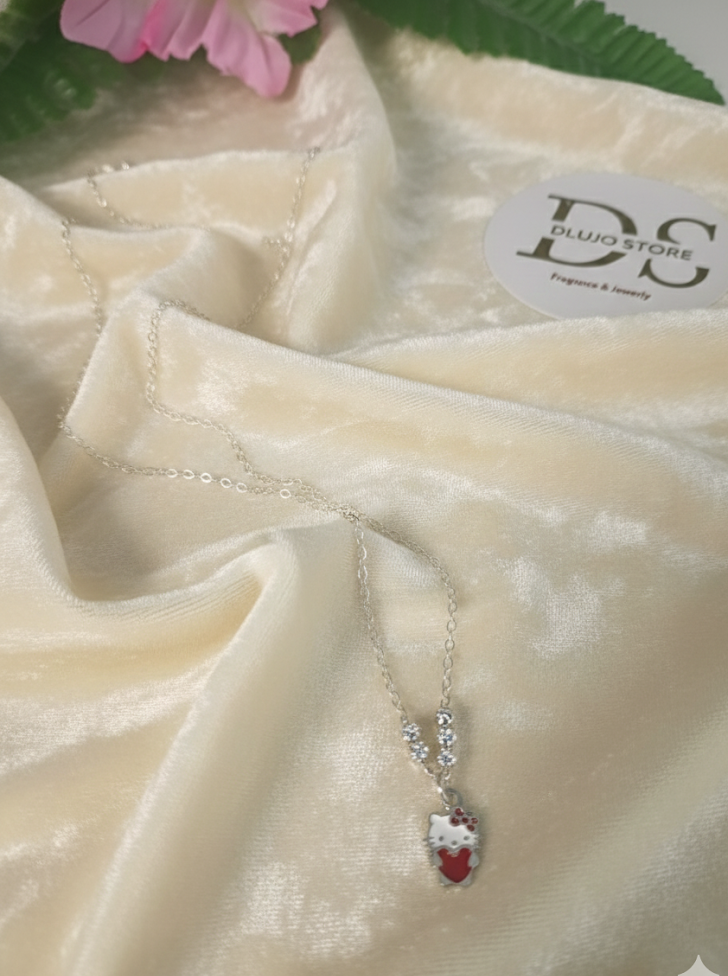Collar Animado Hello Kitty en Plata 925
