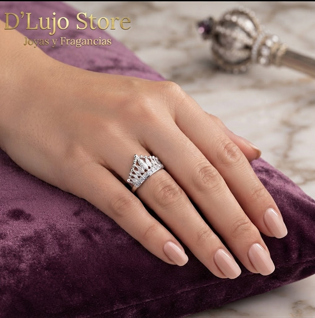 Anillo de Plata 925 de Alta Calidad  "Corona Real"