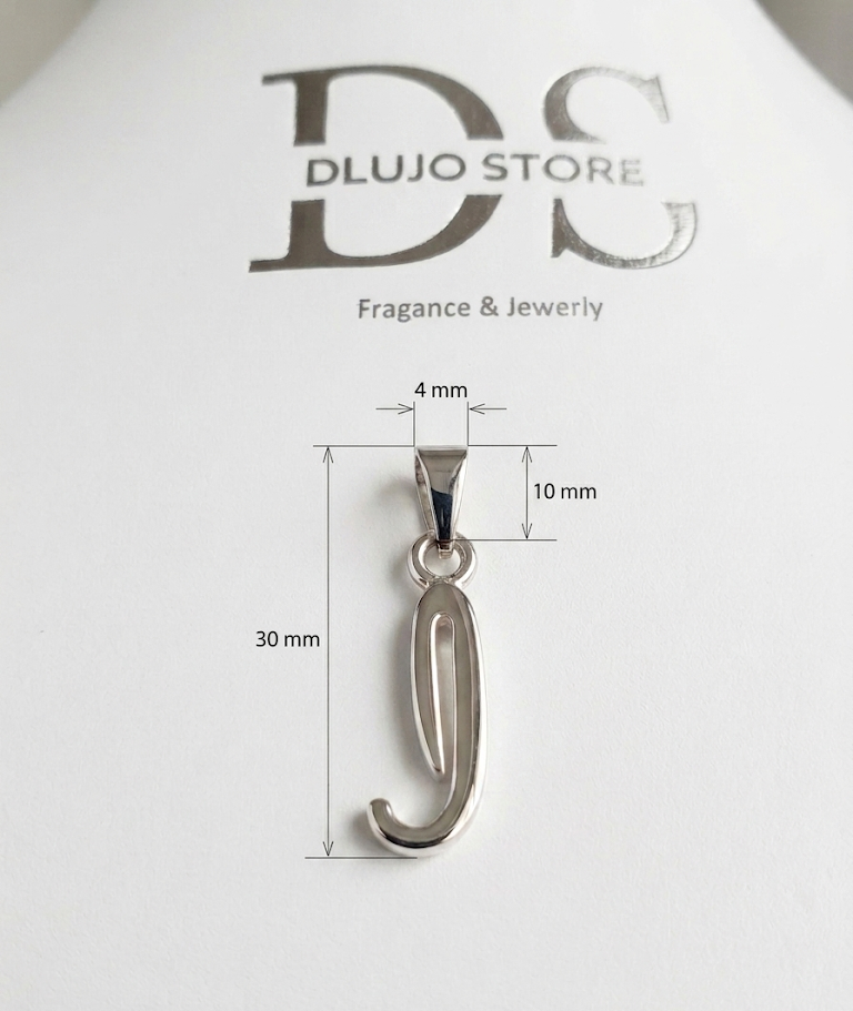 Dije de Identidad en Plata 925  - Inicial "J"