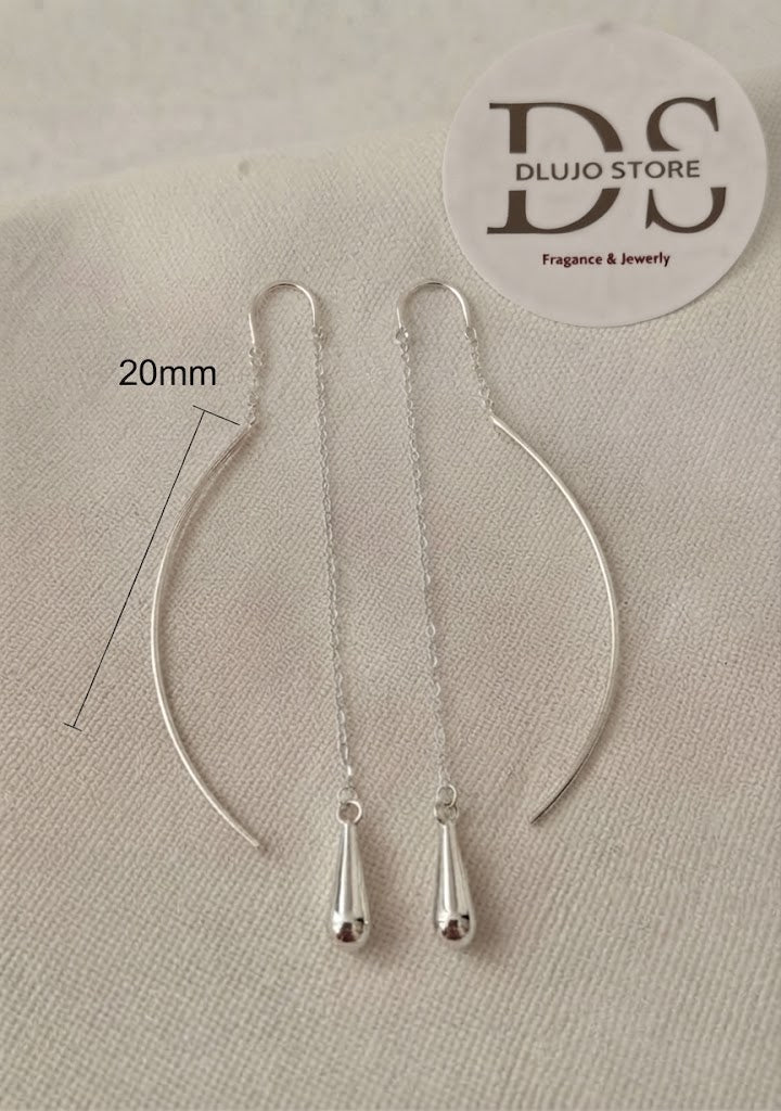 Aretes Pasantes Estilo "Canastita" y "Gota Clásica" en Plata 925