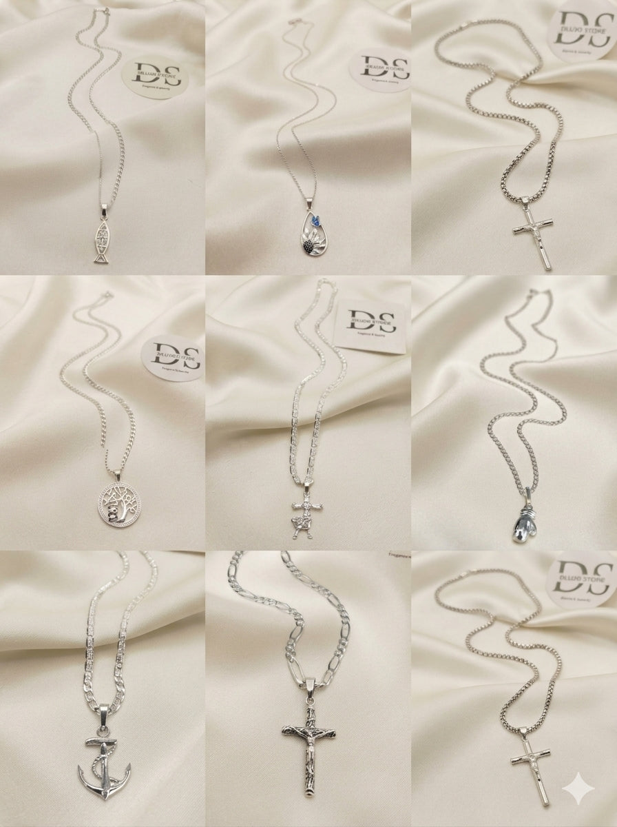 Cadenas Variadas en Plata 925 de alta Calidad para damas y caballeros