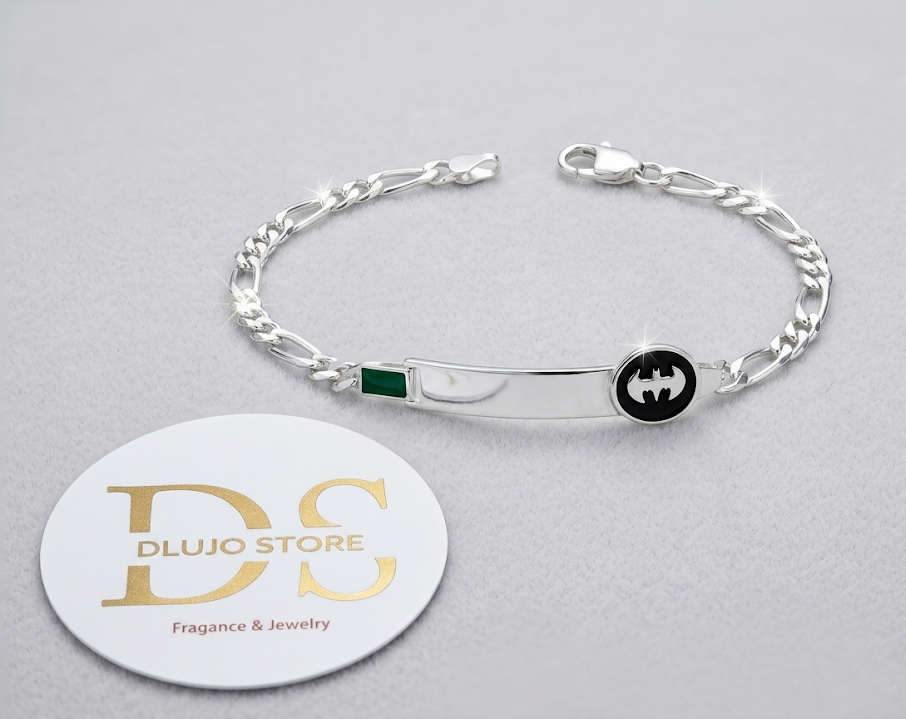 Pulsera de Identidad Infantil de Batman en Plata 925– Edición Especial para Niño