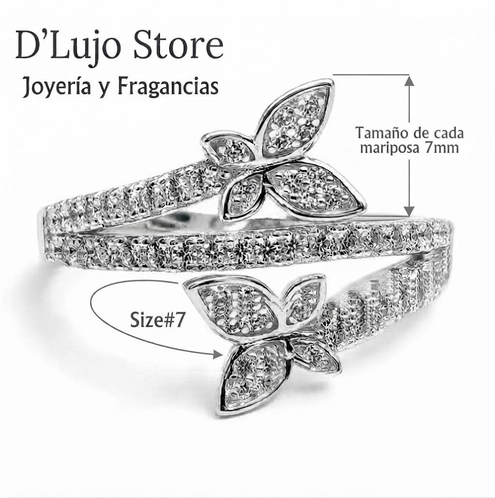 Set de Mariposas en Plata 925