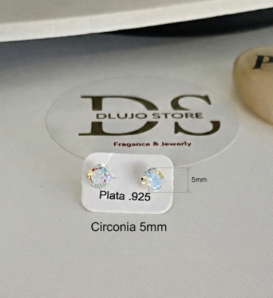 Circonias Tornasol en Plata .925