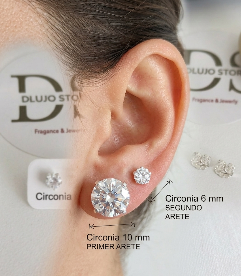 Aretes Diamantado Plata 925