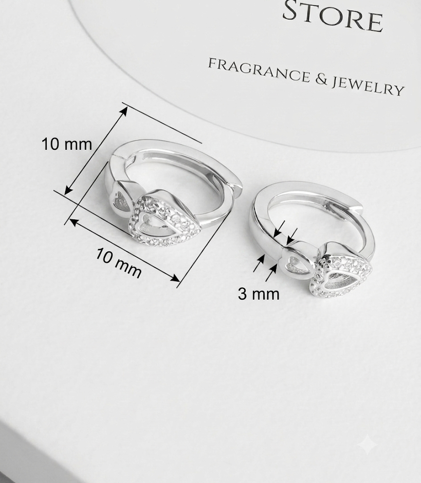 Argollas "Heart Elegance" – Un Toque de Amor y Brillo