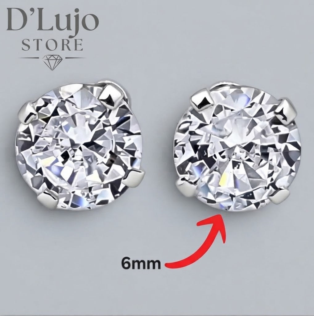 Aretes Diamantado Plata 925
