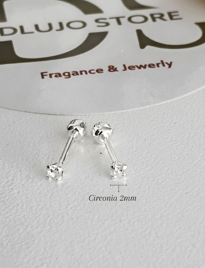 Aretes Broqueles en Plata de Ley 925