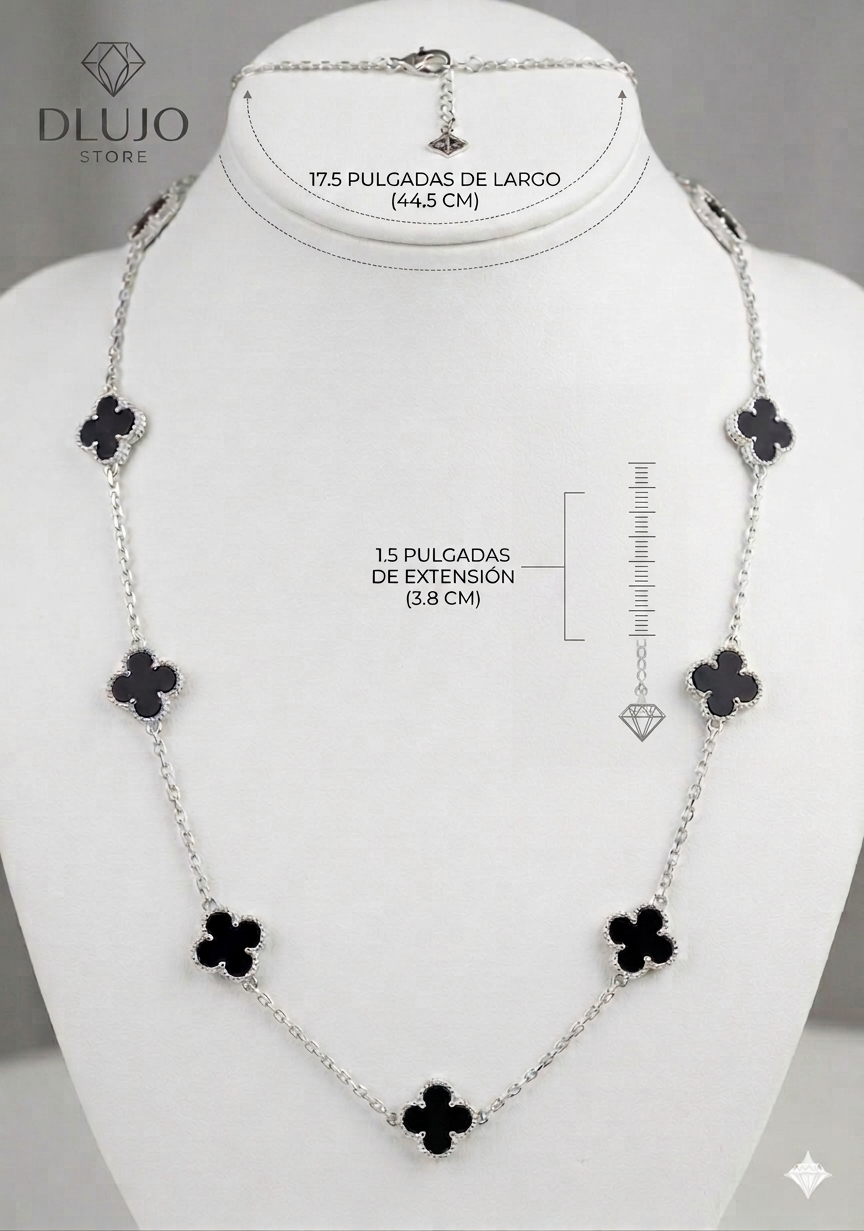 Collar Van Tréboles Negros