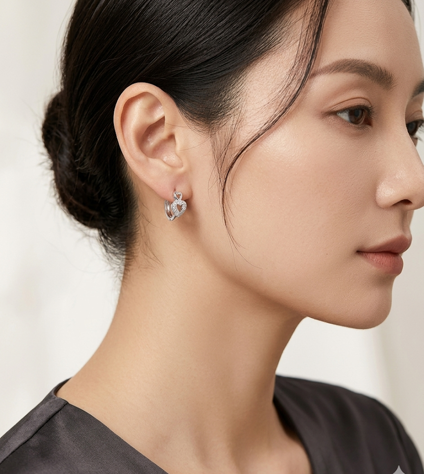 Argollas "Heart Elegance" – Un Toque de Amor y Brillo