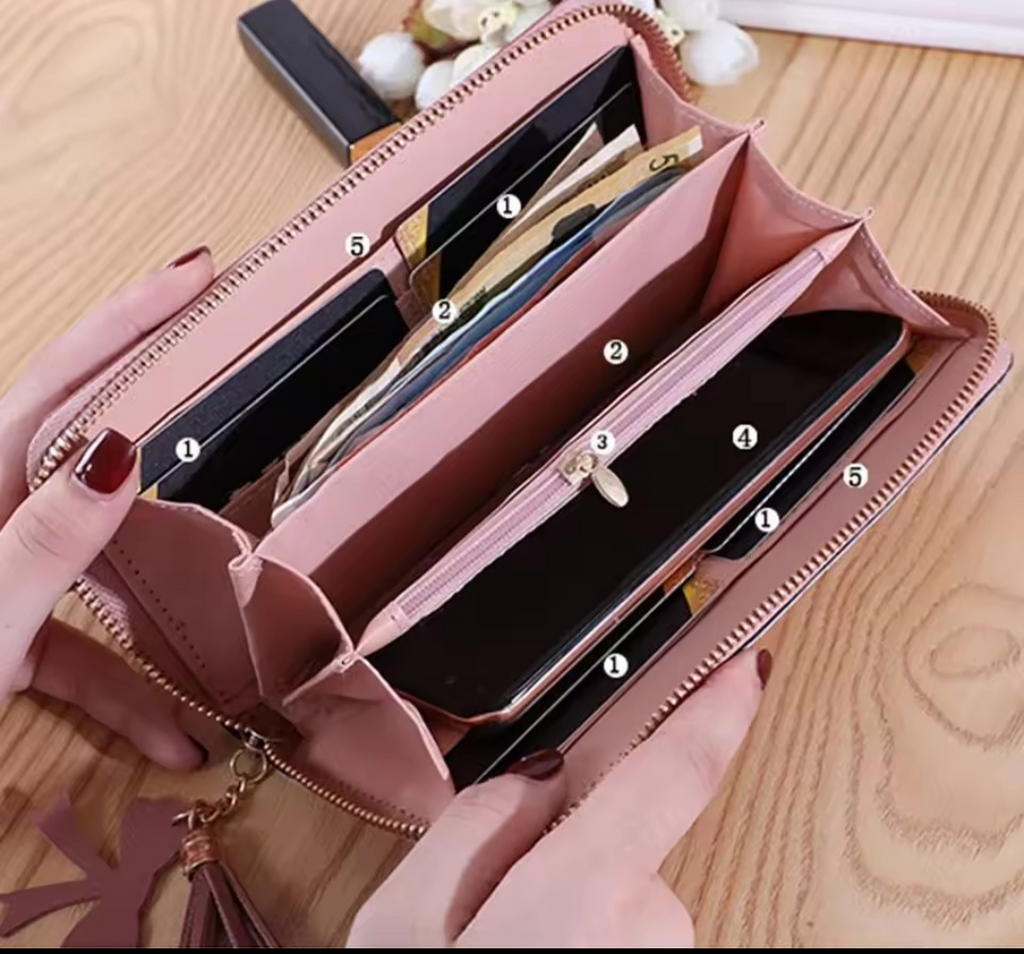 Colección Glitter & Glow: Cartera Larga Multifuncional