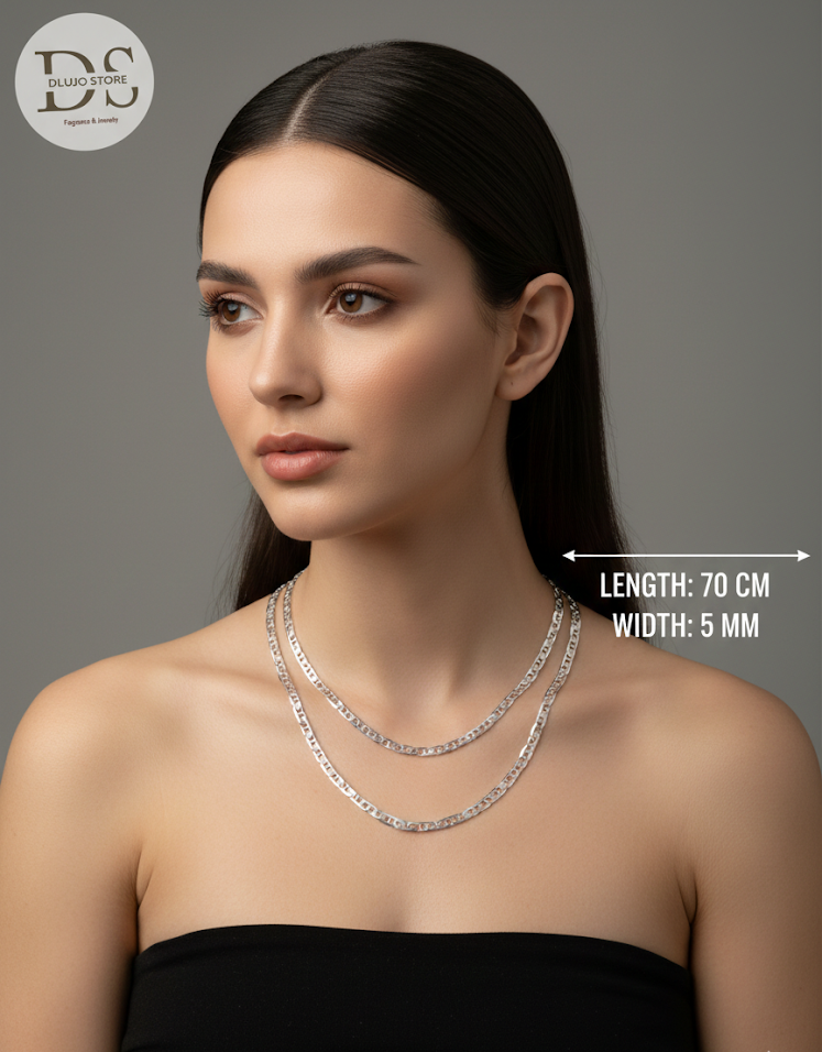 Cadena Estilo Bizantino Lisa en Plata 925