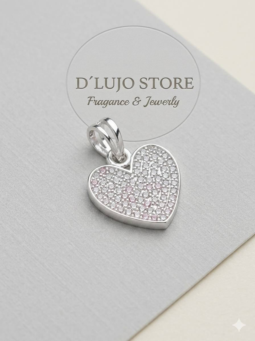 Dije Corazón Radiante en Plata 925