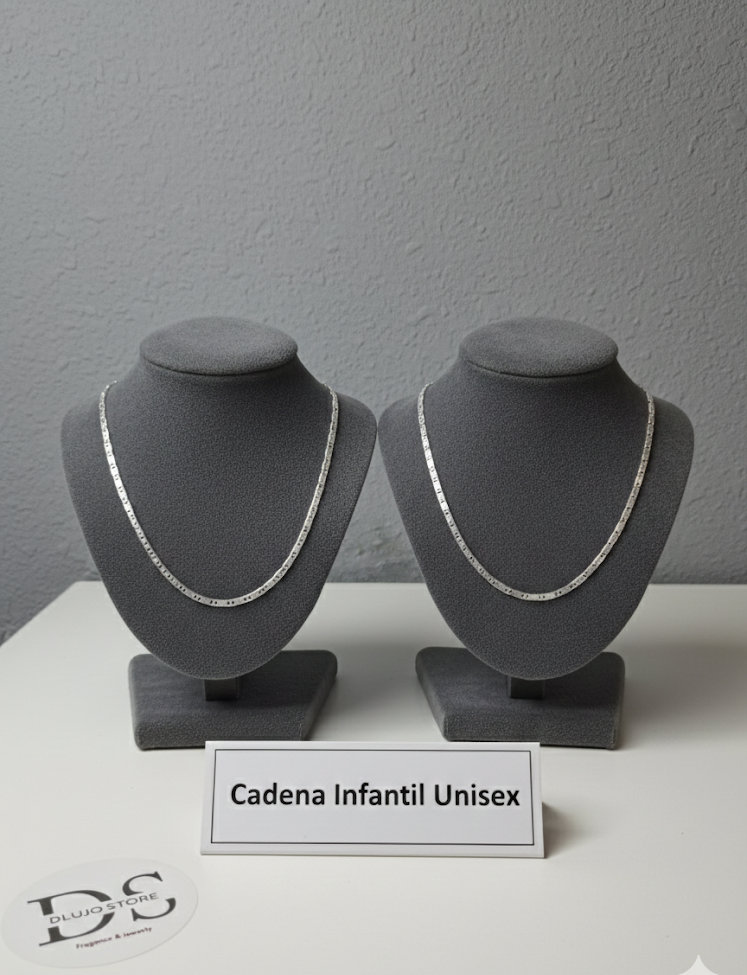 Cadena Plana Estilo Gucci Estrellada en Plata 925