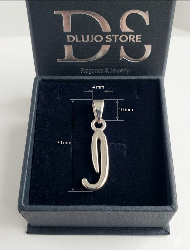 Dije de Identidad en Plata 925  - Inicial "J"