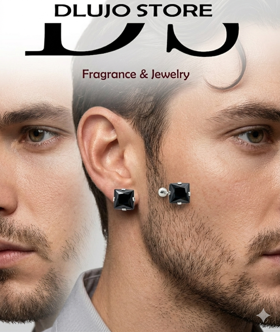 Aretes Broquel Cuadrados en Plata .925 – Elegancia Minimalista