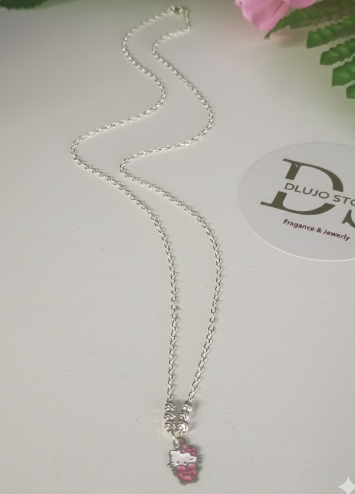 Collar Animado Hello Kitty en Plata 925