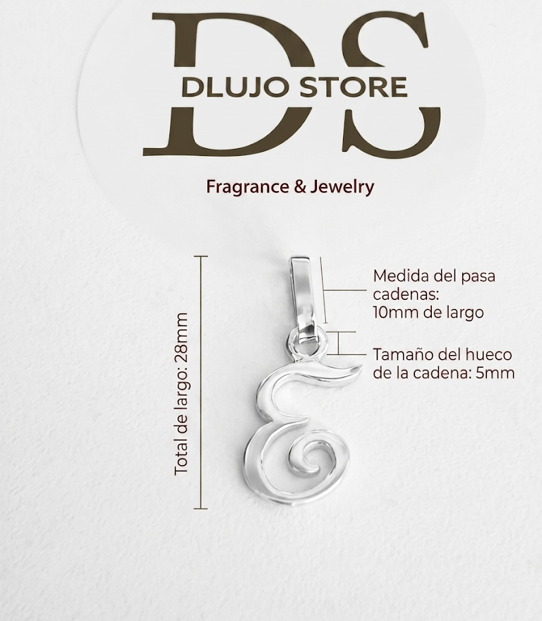 Dije Letra "E" en Plata de Ley 925 Elegancia Personalizada