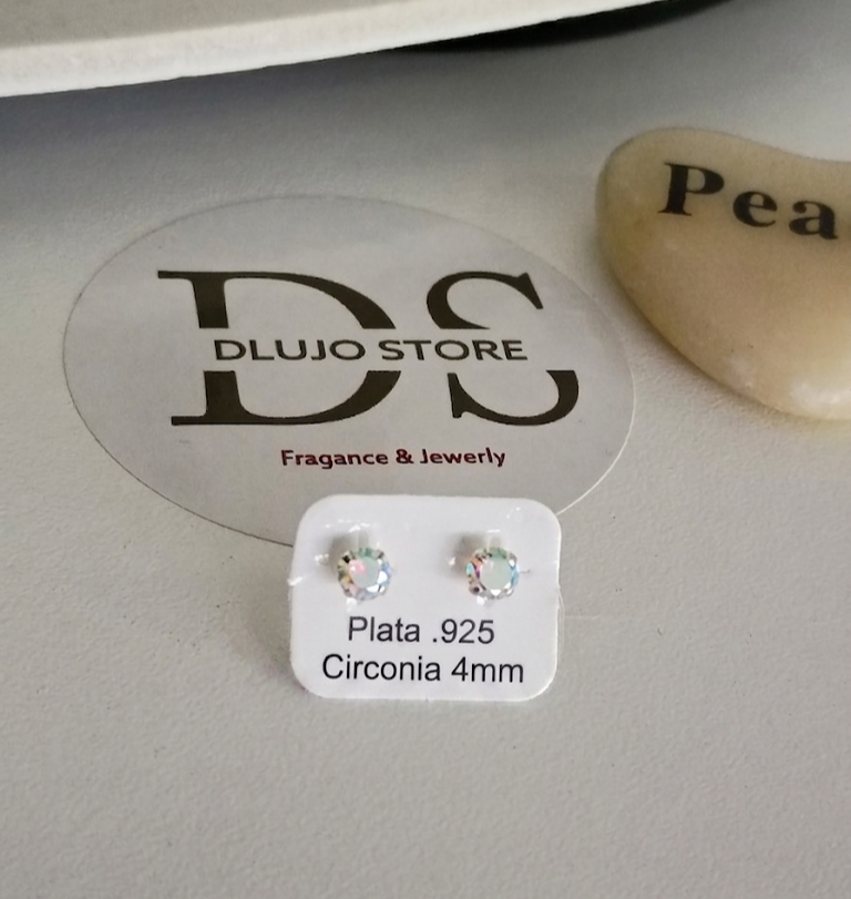 Circonias Tornasol en Plata .925