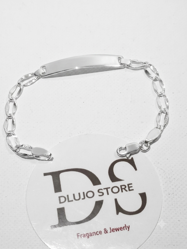 Pulsera de Identidad Infantil Eslabones en Plata 925