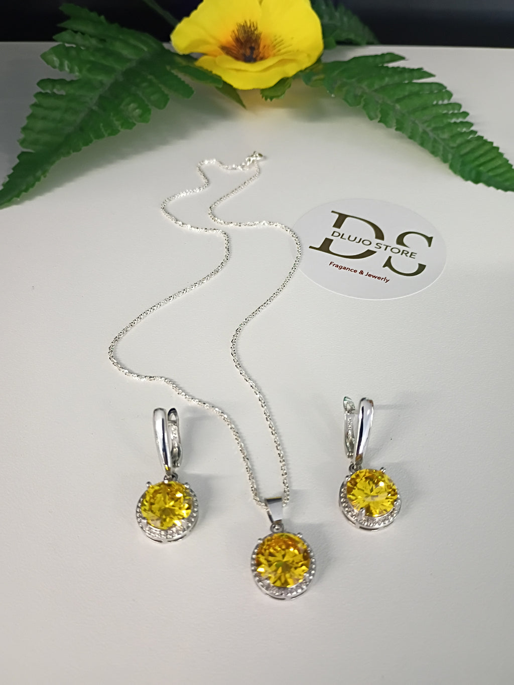 Set de Circonia Amarilla en Plata 925