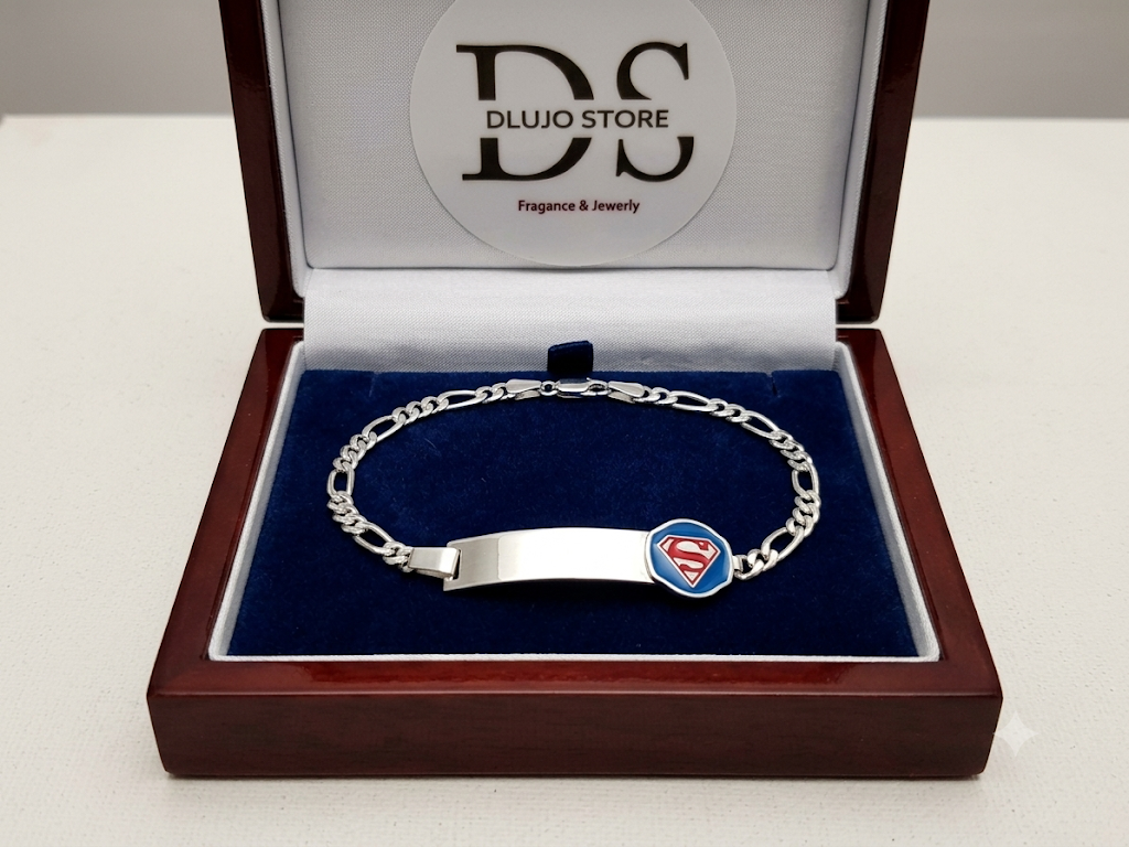 Pulsera de Identidad Infantil de Superman en Plata 925 Edición Especial para Niño