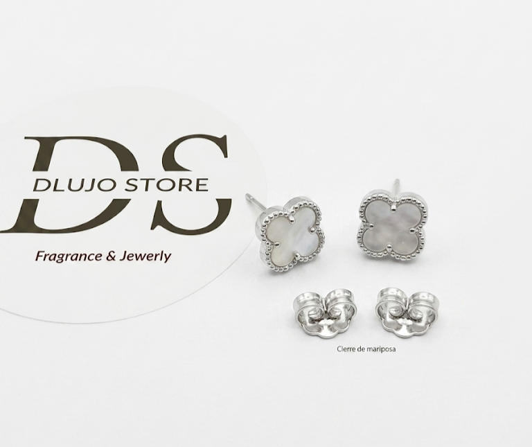 Aretes Van Trebol Nacar