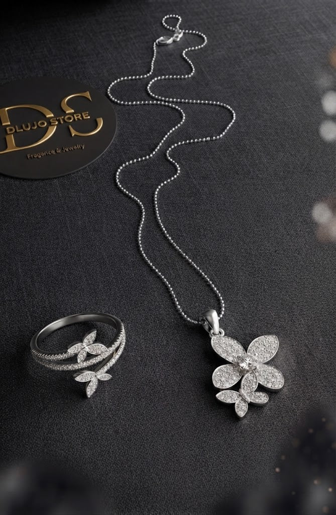 Set de Mariposas en Plata 925