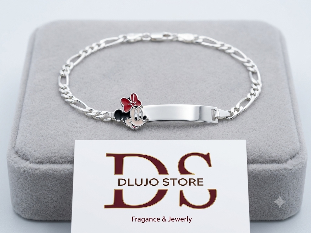 Pulsera de Identidad Infantil de Minnie Mouse en Plata 925 – Edición Especial para Niña
