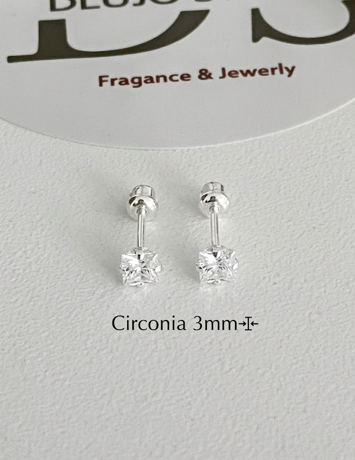Aretes Broqueles en Plata de Ley 925