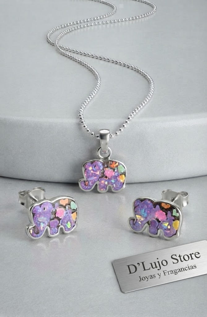 Set de Elefante Plata 925